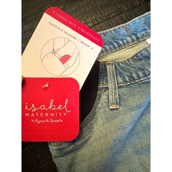 Isabel‎ Expandable Side Panel Maternity Shorts Size 2 NWT - Picture 3 of 4